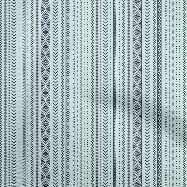 oneOone Rayon Sky Blue Fabric Tribal Sewing Craft Projects Fabric Prints By Yard 56 Inch Wide-R4