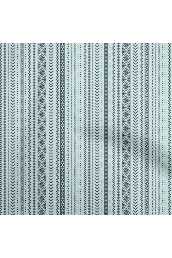 Silk Tabby Sky Blue Fabric Tribal Dress Material Fabric Print Fabric By The Yard 42 Inch Wide-MK