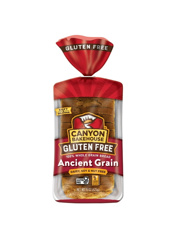 Canyon Bakehouse Ancient Grain Gluten Free Bread, 100% Whole Grain Sandwich Bread, Fresh, 15 oz