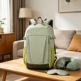 thumbnail image 3 of Hyknon Travel Backpack for Women Men, Large Capacity Lightweight Hiking Backpack, Minimalist Daily Leisure Sports Bag, Color Blocking Casual Bag, Daily Daypack for Camping Outdoor Activities, Green, 3 of 7