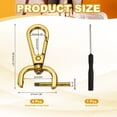 thumbnail image 2 of Uxcell Swivel Clasps Hook, ID Detachable Snap Hook with Screwdriver Gold 3/4 Inch, 2 of 7