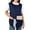 Navy Blue, variant on Cobbler Apron for Women Men with 2 Pockets Waterproof Art Smock Aprons for Painting Hairstylist Cleaning Adults White