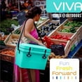 thumbnail image 3 of Cubix Outdoors Viva 14 QT On-The-Go Portable Insulated Hard Cooler - Fits 18 Cans - Turquoise, 3 of 8