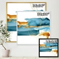 thumbnail image 4 of Designart 'Golden Laminaria Branch With Blue Underwater Plant' Modern Framed Canvas Wall Art Print, 4 of 5