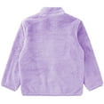 thumbnail image 4 of TiaoBug Toddler Girls Stand Collar Warm Outerwear Zipper Closure Polar Fleece Jacket Casual Tops Long Purple 100, 4 of 5