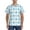 Blue And White Squares, variant on Blue and White Squares Print Men's Dry Fit Mesh Athletic Shirts Moisture Wicking Tennis T-Shirt Tops