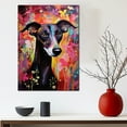 thumbnail image 3 of Whippet Dog Canvas Wall Art for Living Room, Funny Bathroom Wall Decor, Colorful Animal Painting Gift for Kid Teen Men, 3 of 4