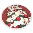 thumbnail image 3 of Faldas para árbol de Navidad de 30 pulgadas con texto "Merry Christmas", tapete para árbol de Navidad para vacaciones de invierno, falda para árbol de Navidad para decoraciones navideñas rústicas, 3 of 8