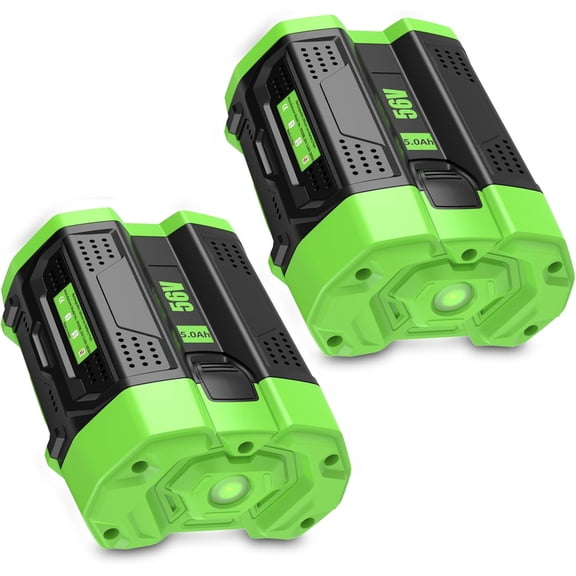 2pack 5000mAh Replacement for EGO 56V Battery Compatible with EGO Battery Power BA2800T BA2800 BA4200 BA1400 HT2400 LB6504 LB5804 LB6500 Tools
