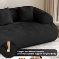 thumbnail image 5 of Rophefx 90.5" Boneless Cloud Couch, Chenille Curved Sofa, Modern Compression Sofa for Living Room, No Assembly Required, Black, 5 of 10