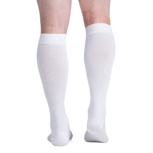 EvoNation Men & Women Knee High 15-20 mmHg Graduated Compression Cotton Socks – Moderate Pressure Compression Garment