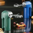 thumbnail image 2 of Cordless Electric Whisk 3 Speeds USB Rechargeable Stainless Steel Egg Beater Handheld Mixer Blender Milk Frother Kitchen Baking Supplies, 2 of 7