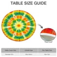 thumbnail image 6 of Colorful Rainbow Tie Dye Spiral Pattern Round Fitted Tablecloth with Elastic Edge,Dining Table Cover Waterproof,Outdoor Round Tablecloth for Camping,Dining,Indoor and Outdoor, 6 of 7