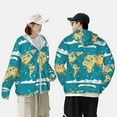thumbnail image 6 of Gaeub World Map With Landmarks Men's and Women's UPF 50+ Long-Sleeved Sun Protection Clothing, Fishing Shirt Long Sleeve Zip - XX-Large, 6 of 9