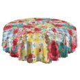 thumbnail image 5 of Round Tablecloth 60 Inch Polyester Occasions Cover flower Waterproof Stain Wrinkle Free for Dining, 5 of 5