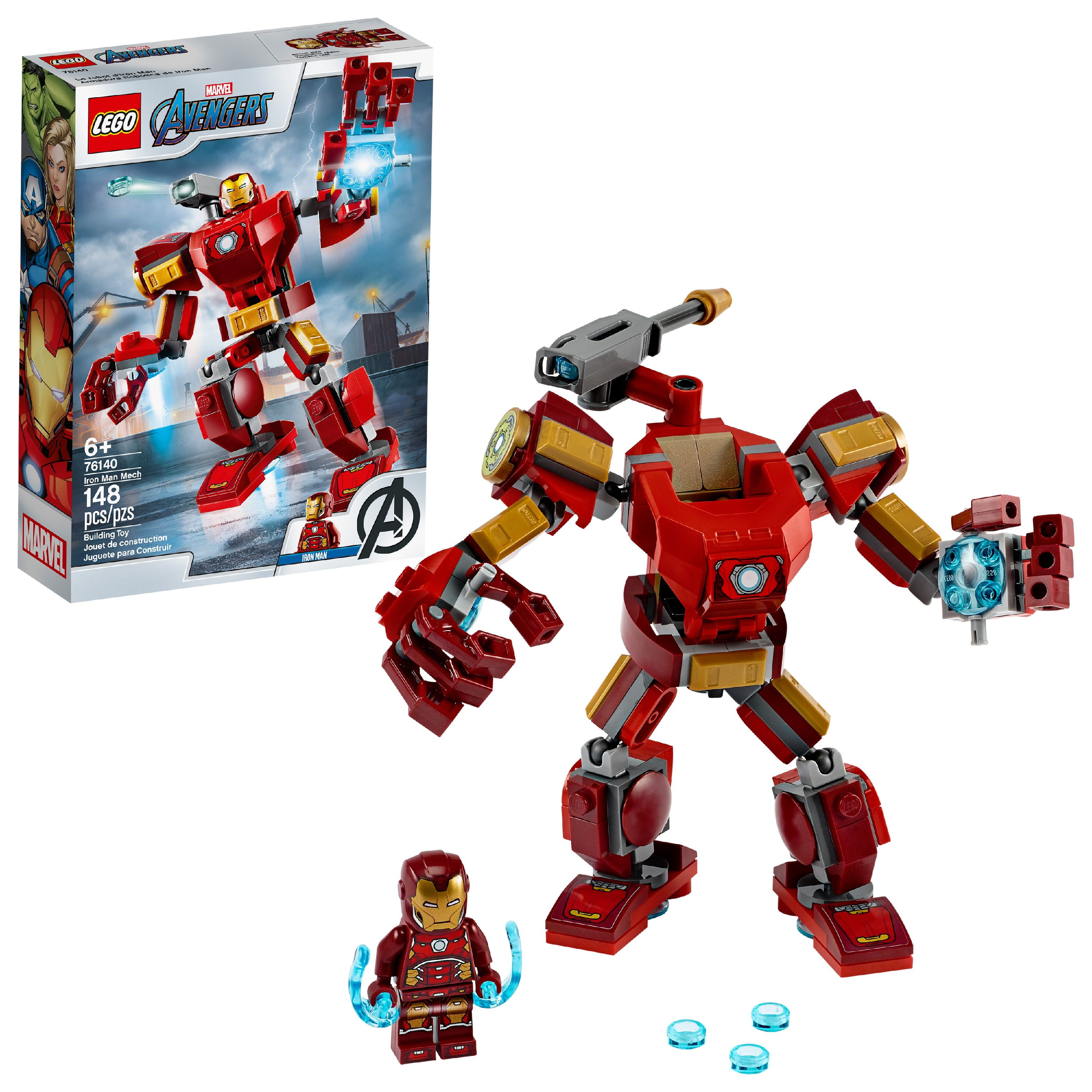 LEGO Marvel Avengers Iron Man Mech 20 Building Toy with Iron Man Mech  and Minifigure 20 Pieces