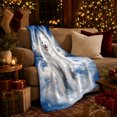 thumbnail image 3 of Happy Samoyed Dreamy Stars Pumpkins, Festive Pet Portrait Pattern, Warm Flannel Blanket for Living Room and Reading Nook, Dog Lovers Thanksgiving Gift, Pet Lover Home Decor, 3 of 9