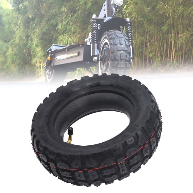 Tiro de Rueda de Scooter de Goma, Rueda inflable de Alta y Superficie de Neumilar Duradera Con Diseño de Patrón de 10 Pulgadas Rueda Antideslizante, para scooter