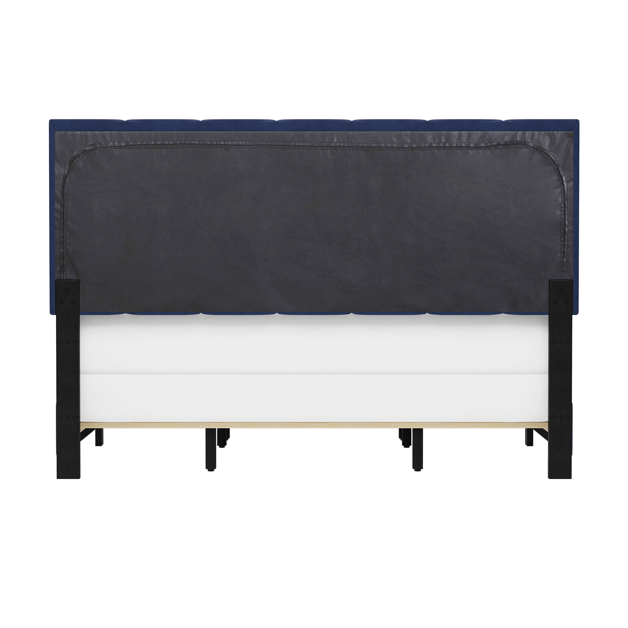 Reece Channel Stitched Upholstered Queen Bed, Sapphire Blue, by Hillsdale Living Essentials