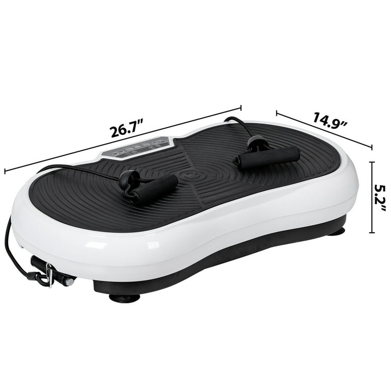 ZENY Vibration Plate Exercise Machine Adjustable Vibration Speed Quiet Operation Bluetooth Connectivity White