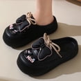 thumbnail image 4 of Lovely Bow Women Slippers Summer Feeling Outside Wear Eva Thick Soled Home Indoor Women Holes Shoes Sandals Beach Garden Shoes (white,39-40(fit 23.5-24CM)), 4 of 6