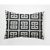 Simply Daisy 14" x 20" Greek Key Patterned Nautical Indoor/Outdoor Throw Pillow