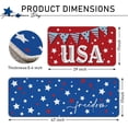 thumbnail image 2 of 4th of July USA Patriotic Kitchen Rugs Set of 2, America Freedom Red Blue Stars Polka Dot Flag Kitchen Mats Decor, American Floor Door Mat Home Decorations -17x29 and 17x47 Inch, 2 of 6