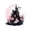 D002- Style B, variant on Halloween Acrylic Standing Ornament, Witch Decor, Web Decor, Goth Home Decor, 8X7 Inch Pink Black Themed 2D Witch Desktop Display Piece, Comes with Reliable Base for Stable