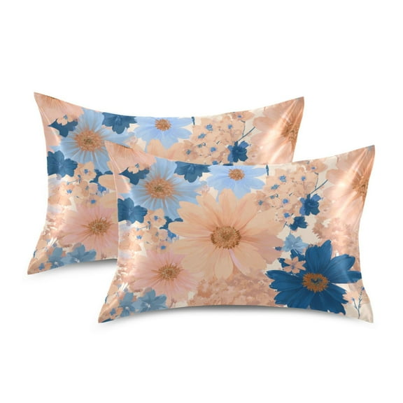 Silky Satin Standard Pillowcases For Hair And Skin Pastel Peach