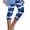 Dark Blue, variant on FYEGRE High Waisted Printed 3/4 Length Leggings for Women Casual Athletic Yoga Workout Cropped Tights Pants Women's Legging White S