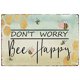 thumbnail image 1 of Letrero de metal vintage con texto "Don't Worry Bee Happy", diseño de girasol, para decoración de jardín, estilo rústico, para cafetería, tamaño: 8 x 12 pulgadas, 1 of 4
