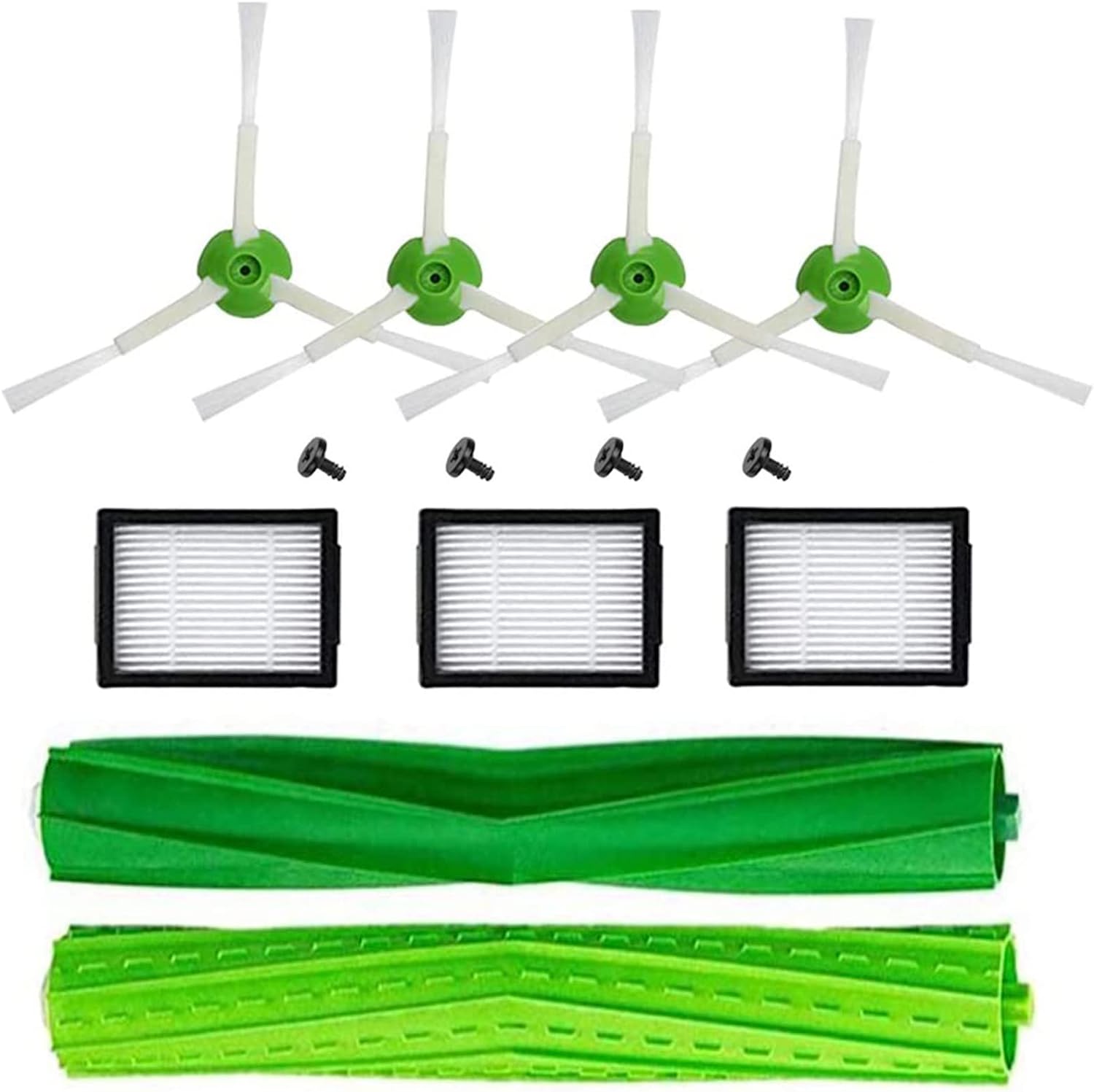 1 Set of MultiSurface Rubber Brushes +3 HEPA Filters +6 EdgeSweeping