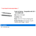 thumbnail image 2 of Trunk Lid Spring - Compatible with 2011 - 2016 BMW 528i 2012 2013 2014 2015, 2 of 2