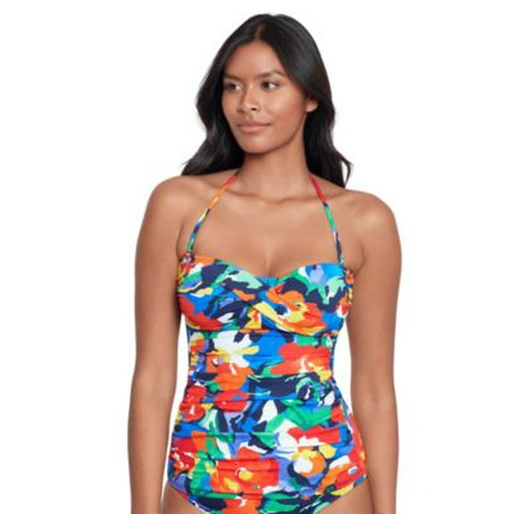Lauren Ralph Lauren Womens Printed Twist Tankini Bold Abstract 4