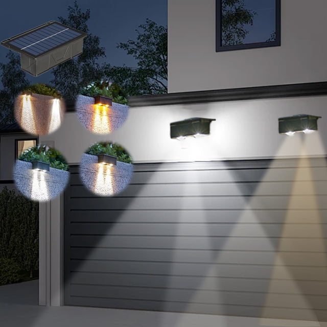 Xihbxyly Luces Solares para Jardín, Decoración Led para Exteriores, Impermeables Ip65, con Energía Solar, Luz Blanca Cálida, Fácil Instalación, Ideales para Jardines, Patios, Escaleras y Paredes, Tam