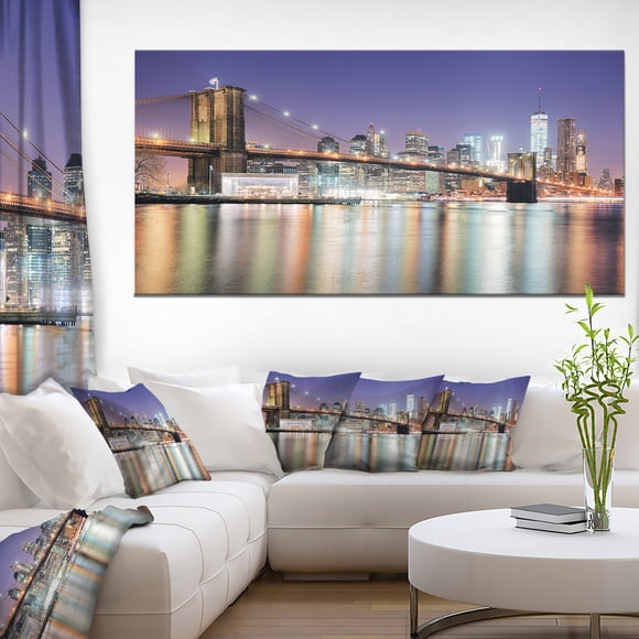 New York City with Freedom Tower - Cityscape Canvas Print