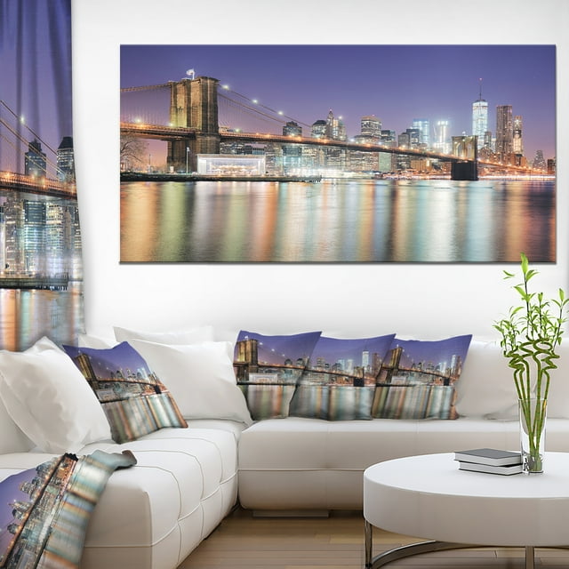 New York City with Freedom Tower - Cityscape Canvas Print