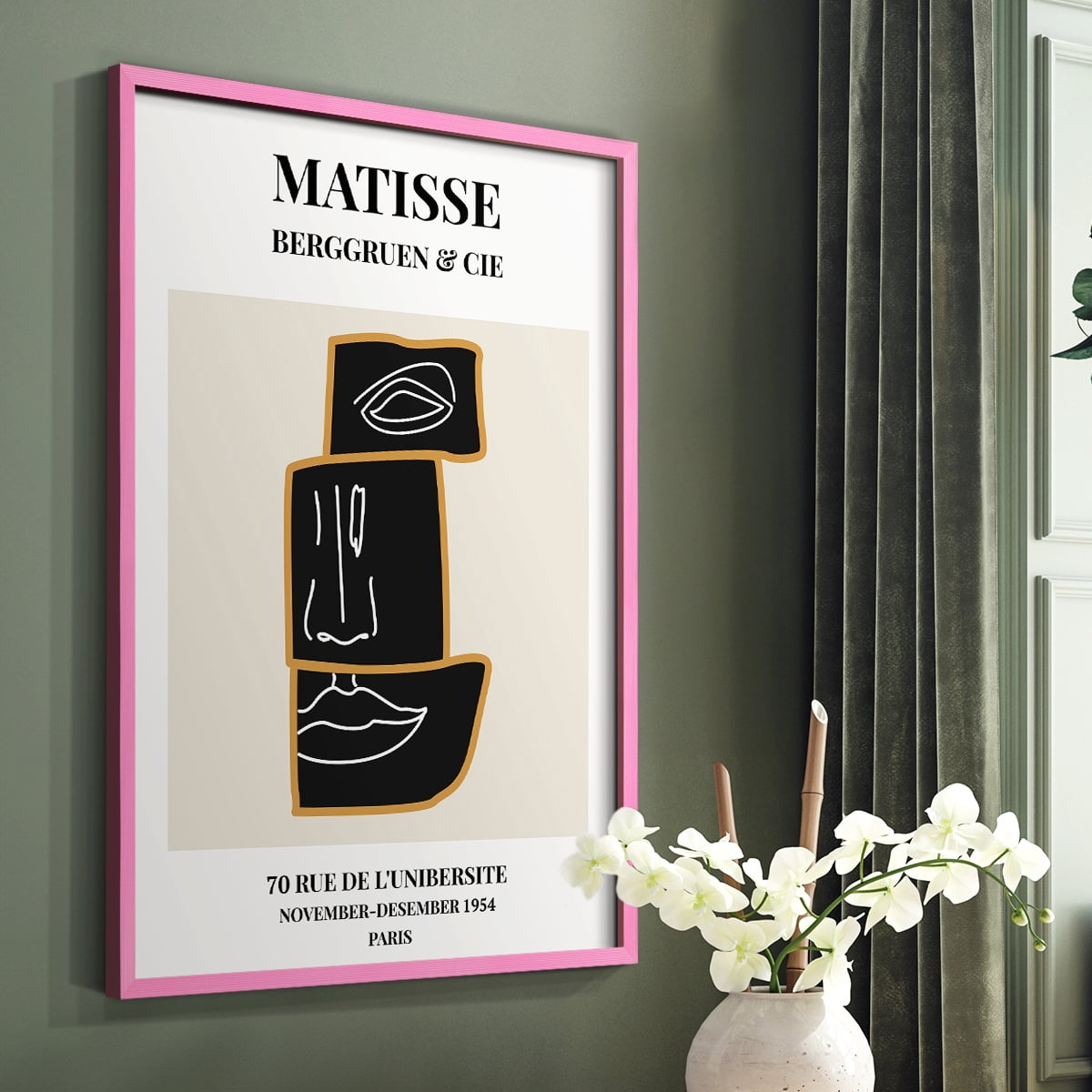 Matisse CXLII Framed Print in Pink Solid Wood 8 x 10 Framed Print