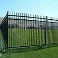 thumbnail image 6 of Aspen Style 3-Rail Steel Fence Kit, Powder-Coated Black (6.5'W x 5'H), 6 of 6