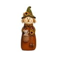thumbnail image 2 of Fall Scarecrow Figurine Set 9 Inch, Thanksgiving Harvest Rustic Farmhouse Tabletop Decor for Mantel Entryway Sideboard, Autumn Seasonal Home Ornament, 2 of 5