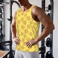 thumbnail image 5 of Logiee Toast Print Men's Workout Tank Top,Quick Dry Workout Tank Top,Gym Muscle Tee,Fitness Bodybuilding Sleeveless T Shirt-Large, 5 of 7