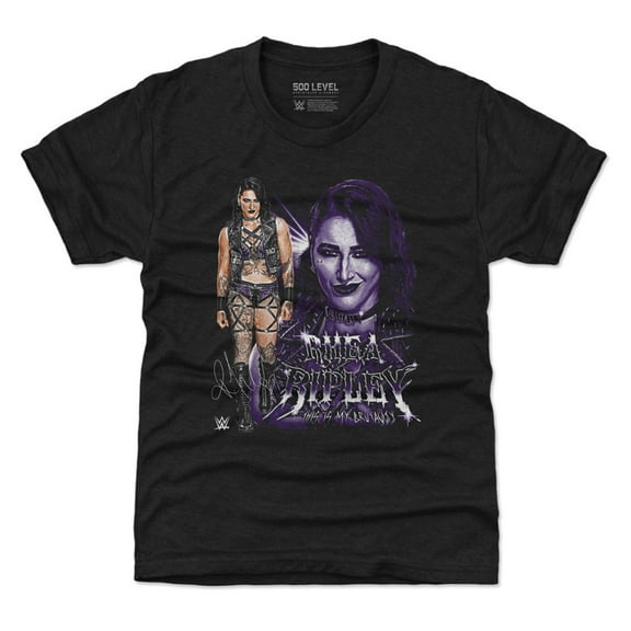 Youth 500 Level Heather Black Rhea Ripley Vintage T-Shirt