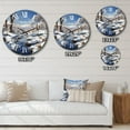 thumbnail image 4 of Designart "Nature s Frozen Fountain by the Winter River" Landscapes Oversized Wall Clock, 4 of 5