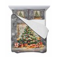 thumbnail image 7 of Quilts King Size Bedding Set, Gray Christmas Tree Lightweight Quilted Comforter, Watercolor Xmas Snowflake Soft Reversible Bedspread Coverlet with Pillow Covers for All Season, 96" x 106", 7 of 7