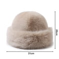 thumbnail image 4 of Hadanceo Women Hat Fashionable Solid Color Winter Hat Thicken Warm Soft Comfortable Plush Hat for Cold Weather, 4 of 8