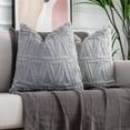 thumbnail image 1 of Fundas de almohada decorativas de terciopelo suave para casa de campo, fundas de almohada bohemias para sofá, cama, dormitorio, sala de estar (18 x 18 pulgadas) Ormromra WMPH-1588-2, 1 of 5