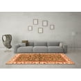 thumbnail image 3 of Ahgly Company Indoor Round Abstract Orange Modern Area Rugs, 7' Round, 3 of 4