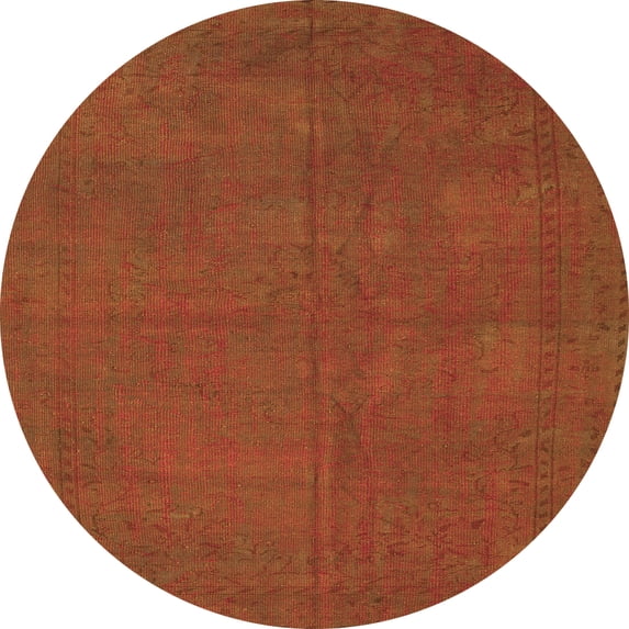 Ahgly Company Indoor Round Persian Orange Traditional Area Rugs, 5' Round