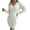 White, variant on Sexy Sweater Dress Womens Autumn and Winter V-Neck Waist Bag Hip Knitted Sweater Dress Womens Dress Clothes Womens Winter Clothes