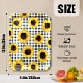 thumbnail image 5 of Howayme Melamine Plastic Serving Tray, 12.9"x9.6" Large Shatterproof Decorative Food Tray for Restaurant, Parties, Kitchen & Outdoor Use, Checkered Sunflower Pattern, 5 of 6